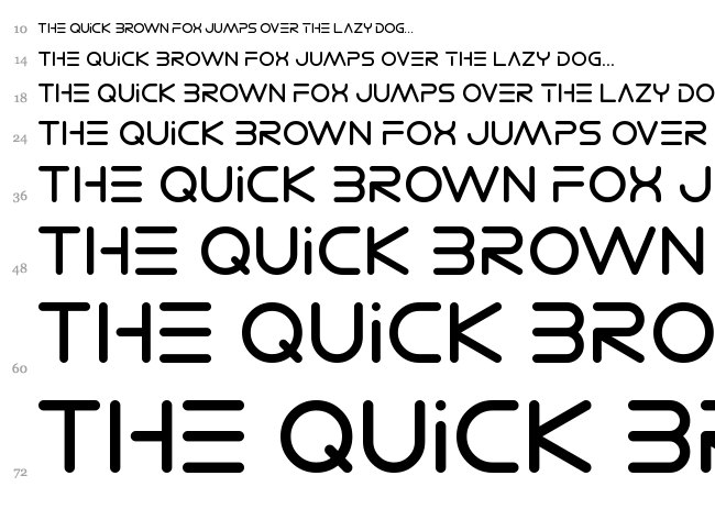 Electro Shackle font waterfall